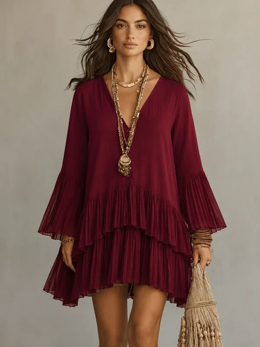 Jolie robe fluide voile - fluide, en