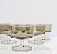 5 verres coupes / Coupelles luminarc Fumé 