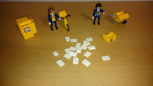 Playmobil lot facteur vélo - playmobil,