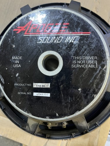 Apogee sound speaker - apogee, 15”