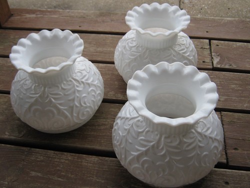 Pcs milk glass leaves - glass,