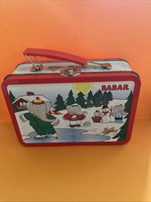 Petite Valise  vintage tôle Babar boîte Revillon rangement déco Jouets