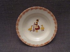 Assiette de dînette art-déco ancienne en faïence