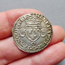 Henri II - Douzain aux Croissants - 1550  O  Moulins