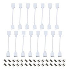 4 Broche RGB LED Bande Connecteur Câble 300mm Blanc 15Pcs 30Pcs Mâle 4 Broche