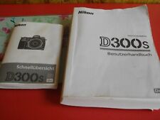 NIKON D 300S MODE D'EMPLOI NOTICE MANUEL EN ALLEMAND