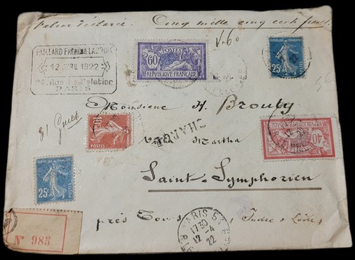 Ancien enveloppe 1922 - ancien,
