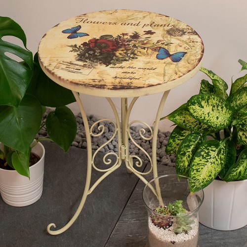 Jardin meuble papillon fleurs - jardin,