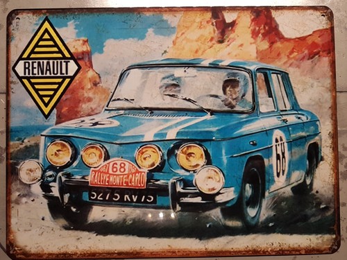 Plaque métal vintage renault - métal,
