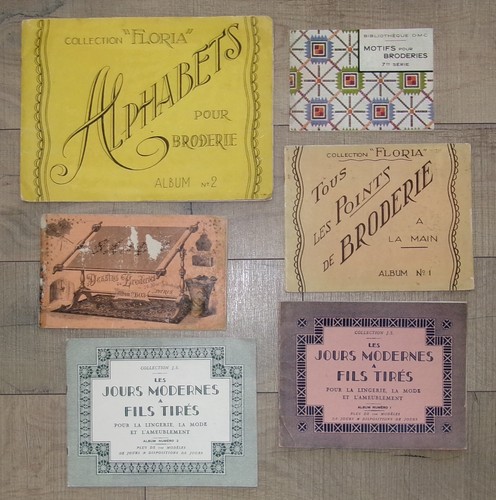 Lot albums motifs broderies - lot,