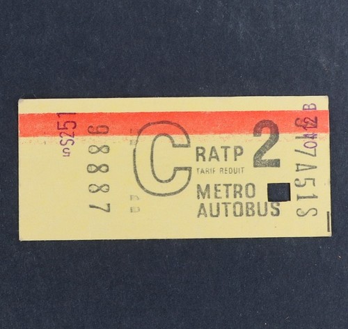 Ancien ticket paris - ancien,
