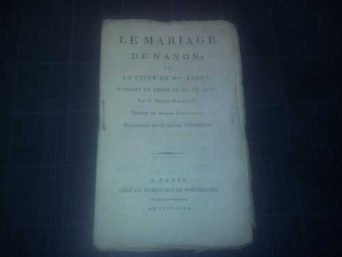 Ancien livret theatre - ancien,