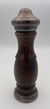 MOULIN à POIVRE Vintage En Bois Et Argent , Orfèvrerie  FISHER, 1937,  ITALY