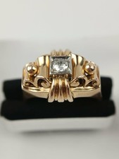 Ancienne Bague Tank Platine et