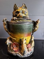 Grand plomb de Nuremberg chat et souris bronze de Vienne Allemagne Autriche