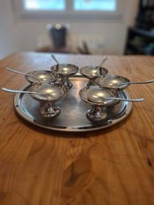 Service à glaces vintage inox