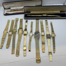 Paquet De 12 Vintage Or Plaqué Femmes Montres Mécanique Vente Lot Pièces Repair