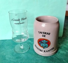 Verre Chope biére Champigneulles Kanterbrau KB Charmes
