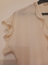 * GERARD PASQUIER * CHEMISIER MANCHES COURTES A VOLANTS * T:42* POLYESTER