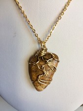 Picture Jasper Pendant Hand Wire Wrapped Stone