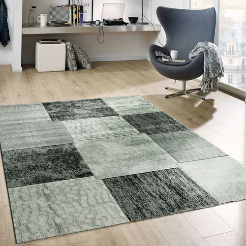 Tapis gris patchwork - gris, design