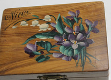 ancien coffret a décor de