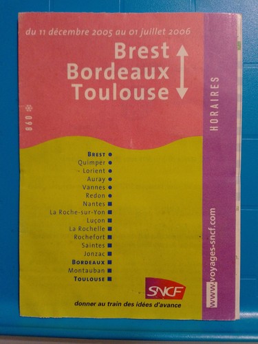 Horaires brest bordeaux - brest,