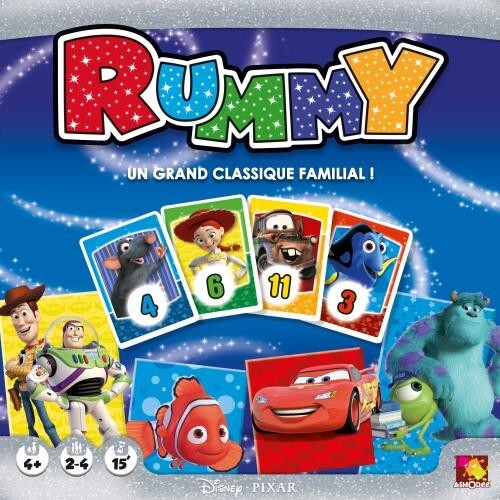 Jeu rummy disney - asmodee, neuf