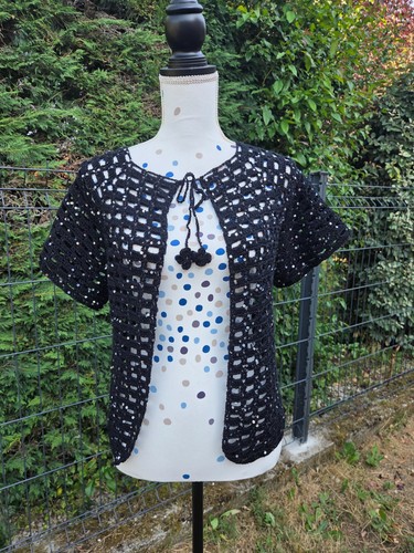 Boléro noir paillettes - boléro,