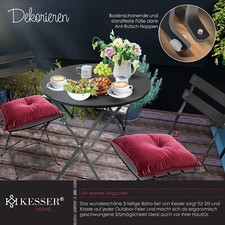 Salon de jardin en métal avec 1 table et 2 chaises pliantes