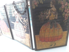 Ancien miroir triptyque Art Déco 