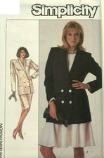 ??✂8385 PATRON SIMPLICITY VINTAGE 2 CREATIONS  JUPE ET VESTE CHIC 38 AU 42