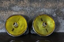 Optiques phares MARCHAL 810 x 2  -  verres jaune chromé