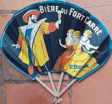 58 : BIERE DU FORT CARRE : 1 EVENTAIL : DIAMETRE : 24 CM : ST DIZIER : HTE MARNE