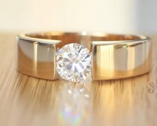 Bague solitaire diamant taille