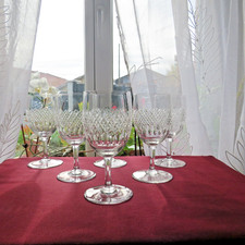 6 verres à eau en cristal  de