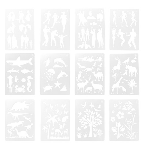 Pcs pochoir peinture - 12,