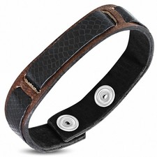 Bracelet pression en cuir