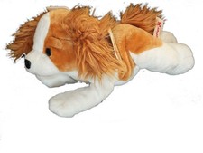 Doudou Chien blanc marron Nicotoy 30 cm