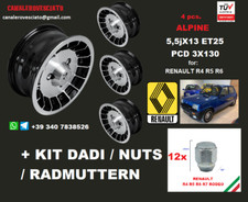 Jantes alu alpin turbo 13 pouces 3 trous pour Renault R4 R5 R6 R7 4 5 6 7