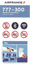 AIR FRANCE - BOEING 777-300 - 08/2021 -AIRFRANCE- SAFETY CARD NEW/CONSIGNES NEUF