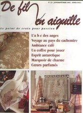 Magazine De Fil en Aiguille No 23 – Janvier 2002. ABC des Anges. Point de Croix