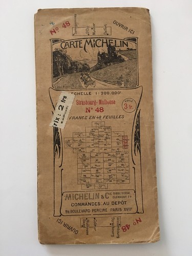 Carte routière ancienne - carte,