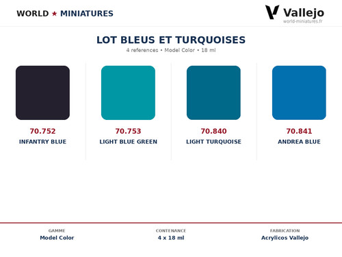Lot vallejo bleus - vallejo,