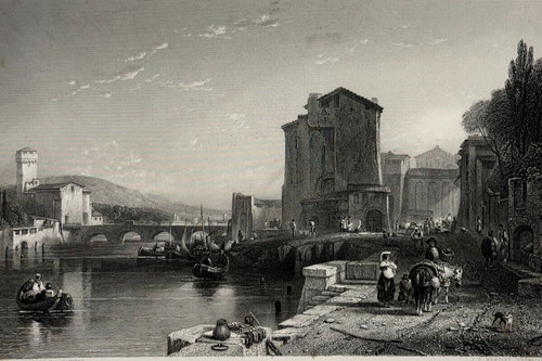 Port leghorn livorno gravure - livorno,