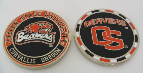 Oregon state golf coin 5 - , 1.5"