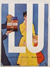 Publicité Presse Ancienne 1950 Biscuits LU Lefèvre-Utile Illustrateur René Gruau