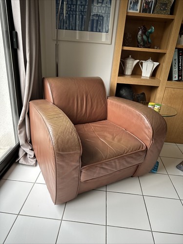 Fauteuil habitat cuir - fauteuil, en