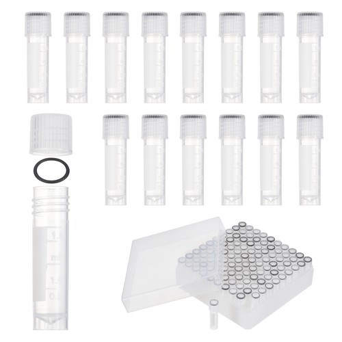 100 flacons plastique - 2ml, pour
