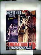 Affiche originale film 1956: L'énigmatique Mr. D- Foreign intrigue-Policier 1956